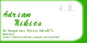 adrian mikics business card